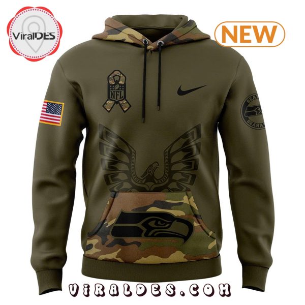 Seattle Seahawks Camo 2024 Salute to Service Hoodie