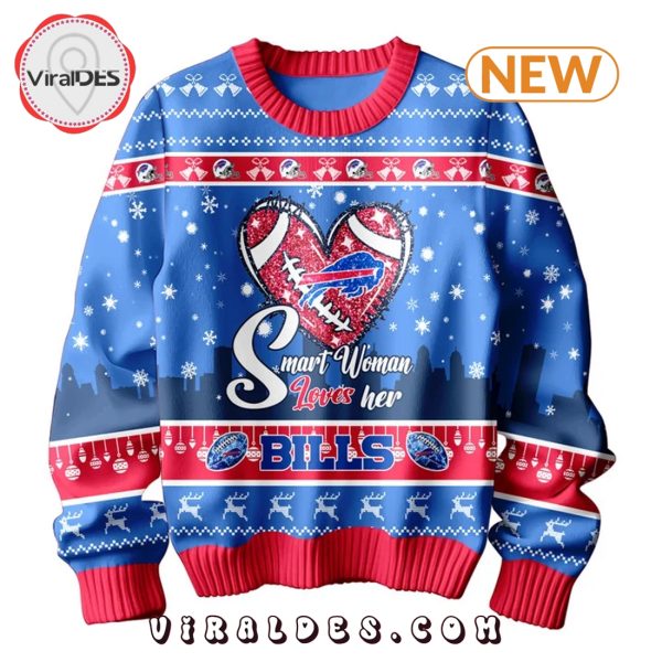 Smart Woman Loves Her Buffalo Bills Ugly Sweater