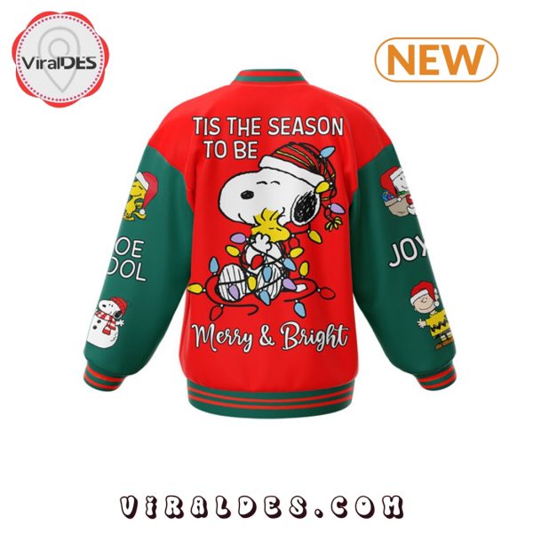 Snoopy 2024 Merry & Bright Season Baseball Jacket