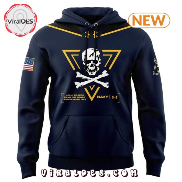 Special Navy Midshipmen Jolly Rogers Navy Hoodie