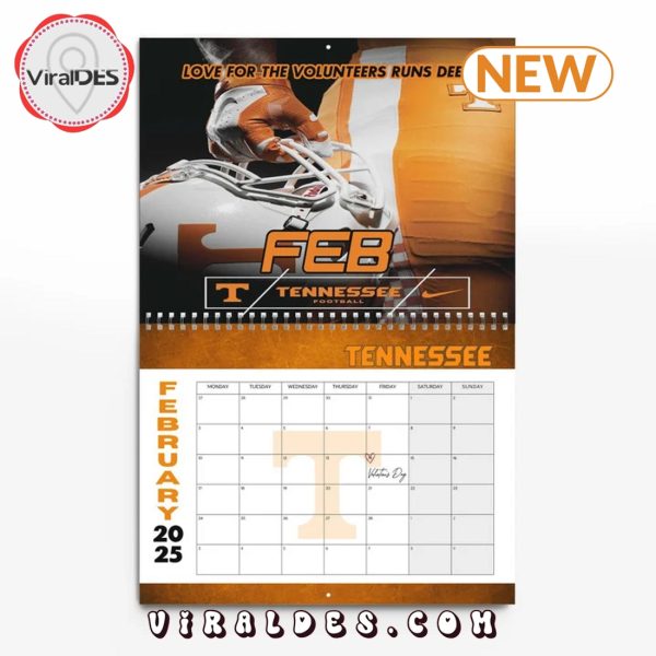 Tennessee Volunteers Football 2025 New Year Calendar