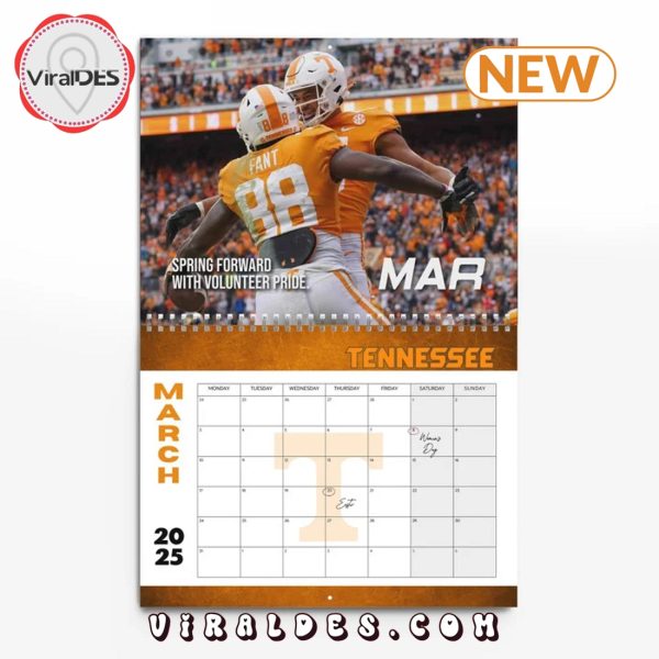 Tennessee Volunteers Football 2025 New Year Calendar