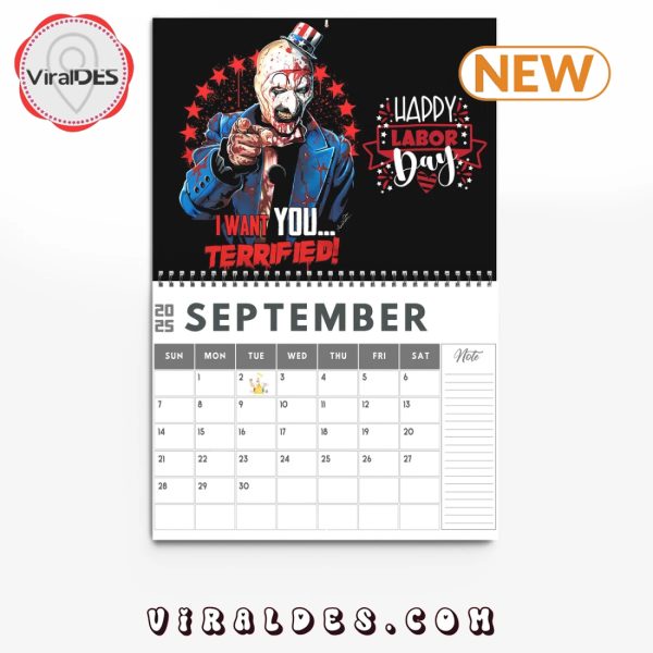 Terrifier Happy New Year 2025 Calendar