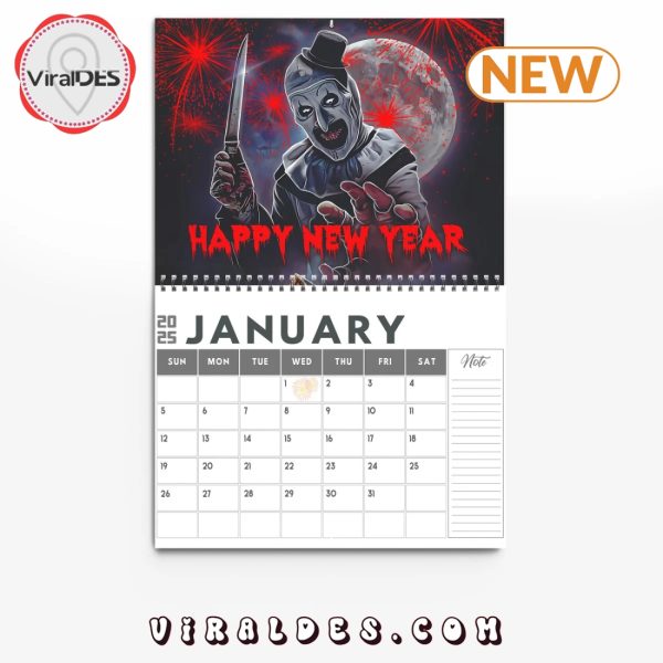 Terrifier Happy New Year 2025 Calendar