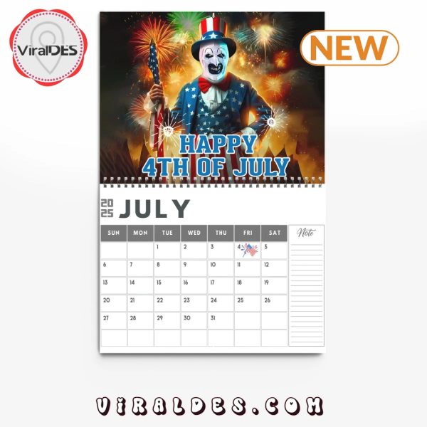 Terrifier Happy New Year 2025 Calendar