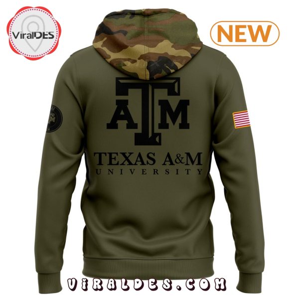 Texas A&M Aggies Camo 2024 Salute to Service Hoodie