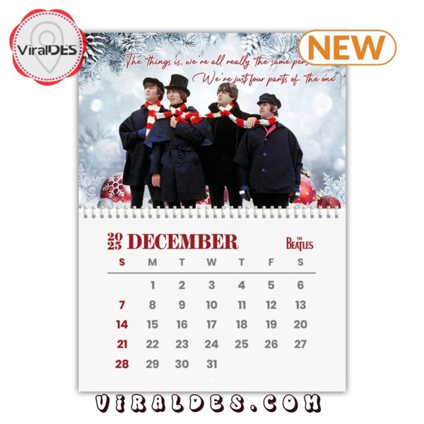 The Beatles Band 2025 New Year Calendar