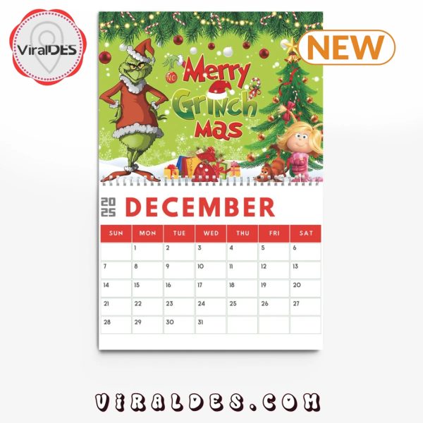 The Grinch 2025 Calendar, Christmas Gifts