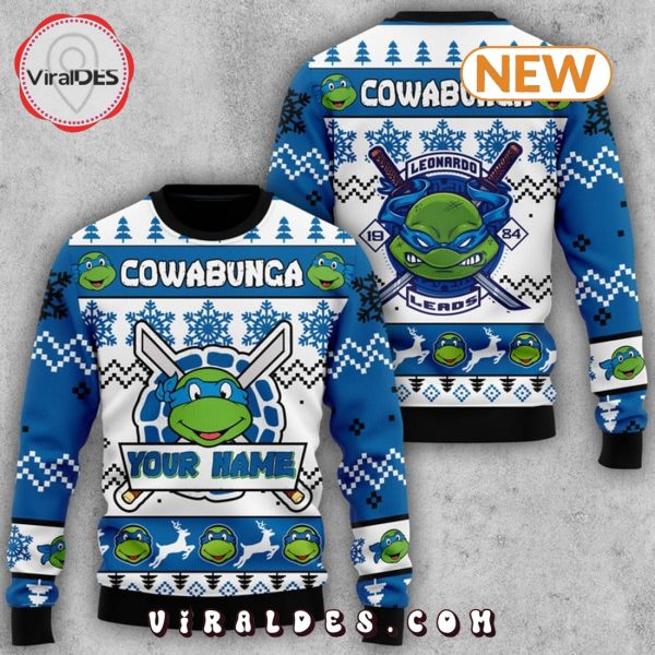 Turtles Raphael Cowabunga Blue Christmas Sweater