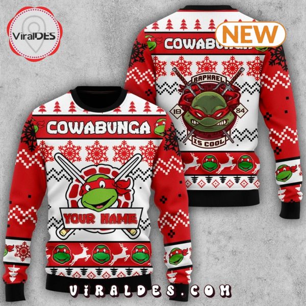 Turtles Raphael Cowabunga Red Christmas Sweater