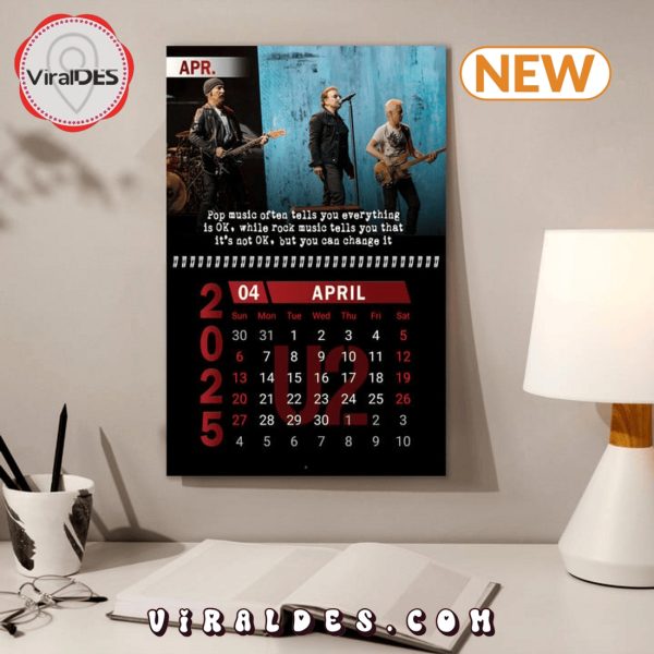 U2 Rock Band 2025 New Year Calendar