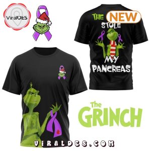 The Grinch Stole My Pancreas Black Christmas Shirt