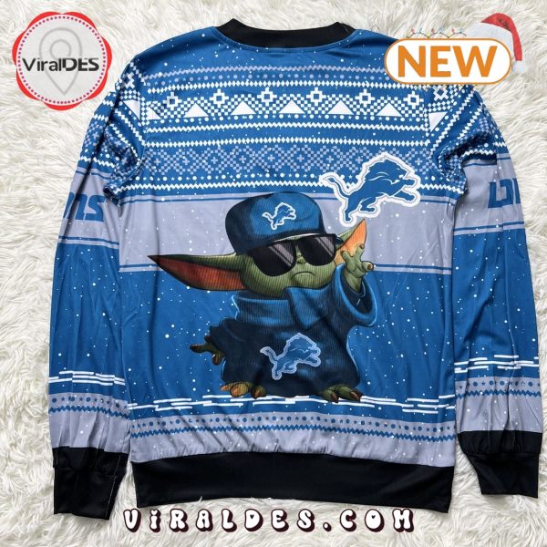 Yoda x NFL Detroit Lions Ugly Christmas Sweater