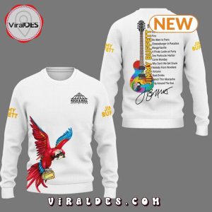 Jimmy Buffett Signatures White Hoodie