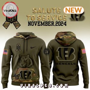 Cincinnati Bengals Camo 2024 Salute to Service Hoodie