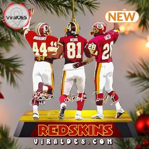 Washington Commanders Redskins Signatures Ornaments