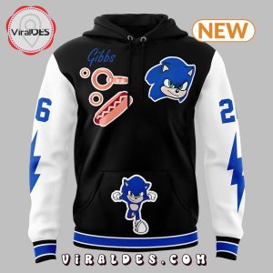 Detroit Lions Sonic x Knuckles White Hoodie