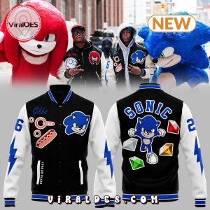 Detroit Lions Sonic x Knuckles Navy Baseball Jacket