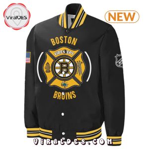 Boston Bruins x 2024 Firefighter Appreciation Baseball Jacket