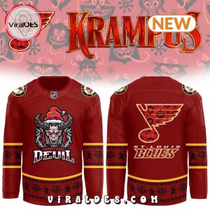 St. Louis Blues 2024 Christmas Devil Krampus Hockey Jersey