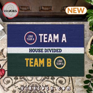 House Divided Team Personalized Doormat