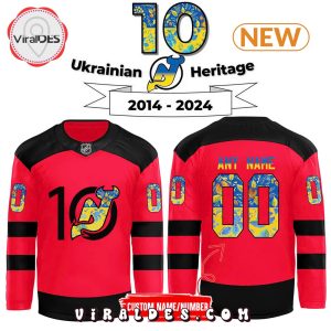 New Jersey Devils 2024 Ukrainian Heritage Day Hockey Jersey