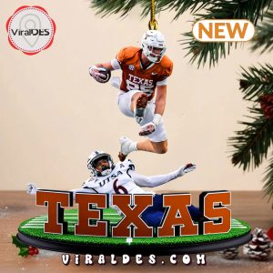 Texas Longhorns Fly Football Ornaments