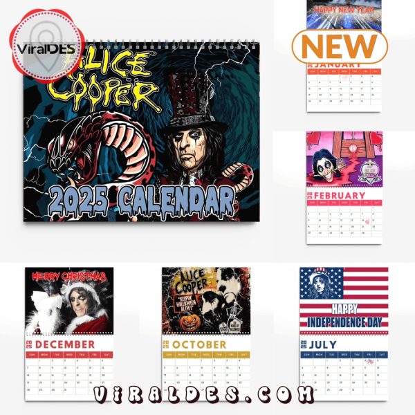 Alice Cooper 2025 Happy New Year Calendar