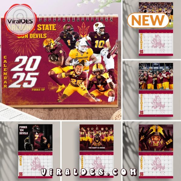 Arizona State Sun Devils 2025 Happy New Year Calendar