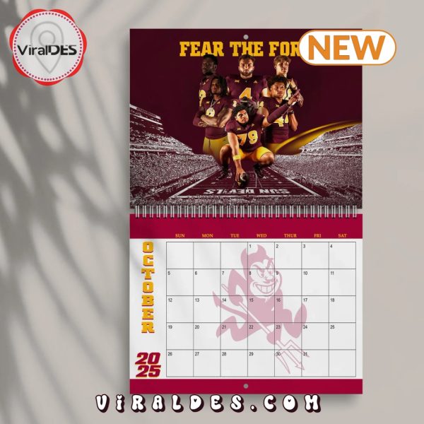 Arizona State Sun Devils 2025 Happy New Year Calendar