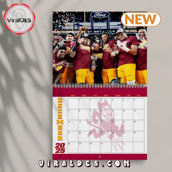 Arizona State Sun Devils 2025 Happy New Year Calendar