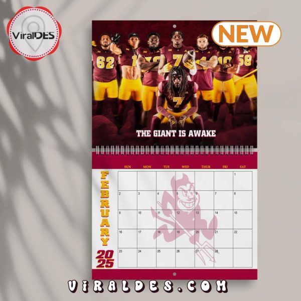 Arizona State Sun Devils 2025 Happy New Year Calendar