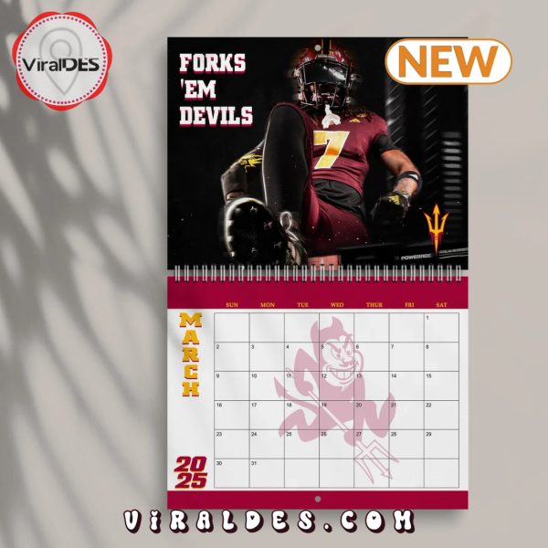 Arizona State Sun Devils 2025 Happy New Year Calendar