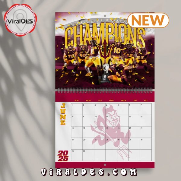 Arizona State Sun Devils 2025 Happy New Year Calendar