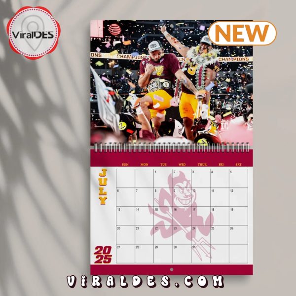 Arizona State Sun Devils 2025 Happy New Year Calendar