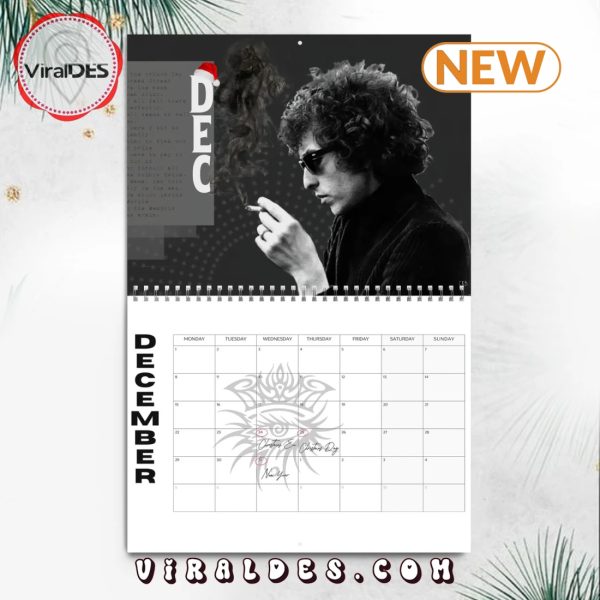 Bob Dylan 2025 Happy New Year Calendar