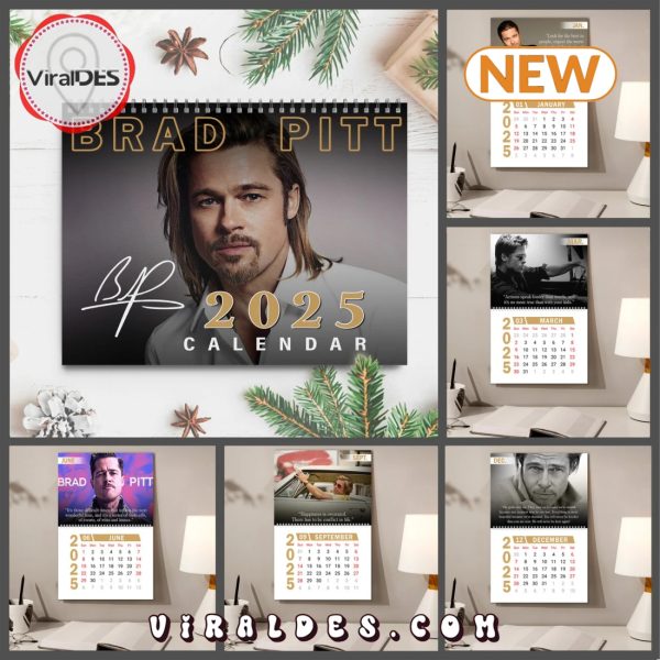 Brad Pitt 2025 Happy New Year Calendar