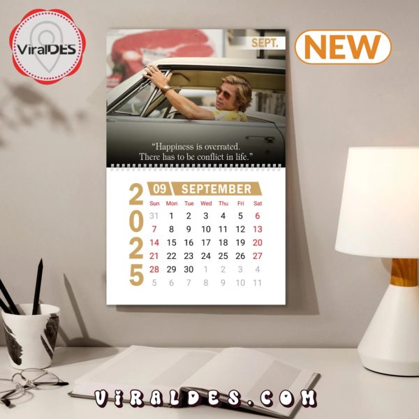 Brad Pitt 2025 Happy New Year Calendar