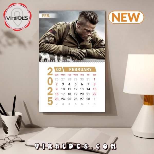 Brad Pitt 2025 Happy New Year Calendar