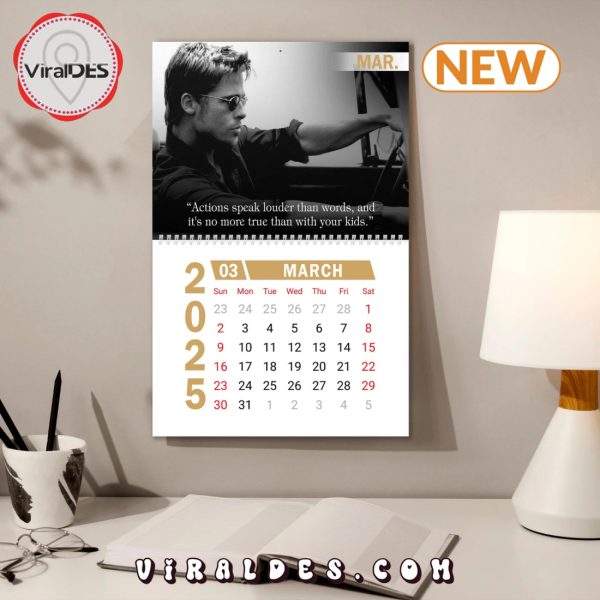 Brad Pitt 2025 Happy New Year Calendar