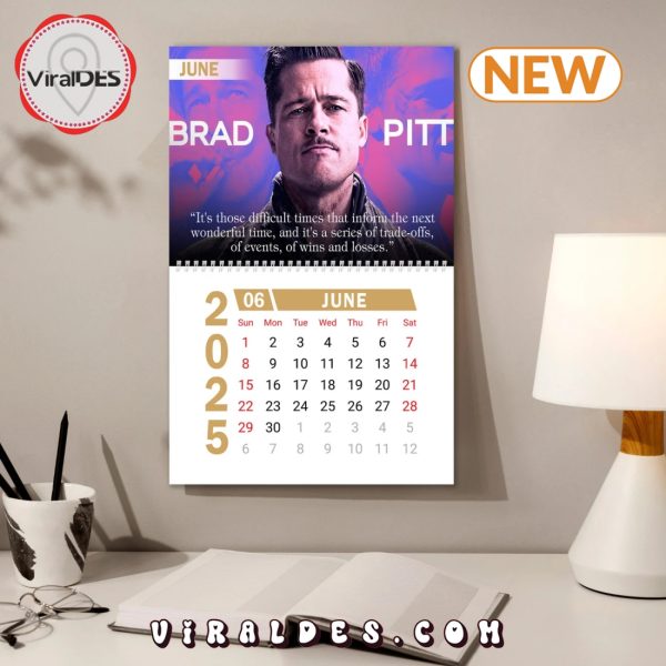 Brad Pitt 2025 Happy New Year Calendar