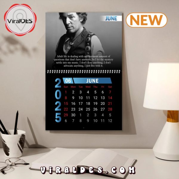 Bruce Springsteen 2025 Happy New Year Calendar