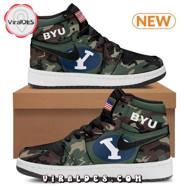 BYU Cougars Nike Camo 2024 Salute To Service Air Jordan 1