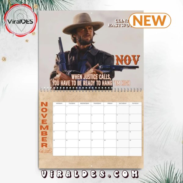 Clint Eastwood 2025 Happy New Year Calendar