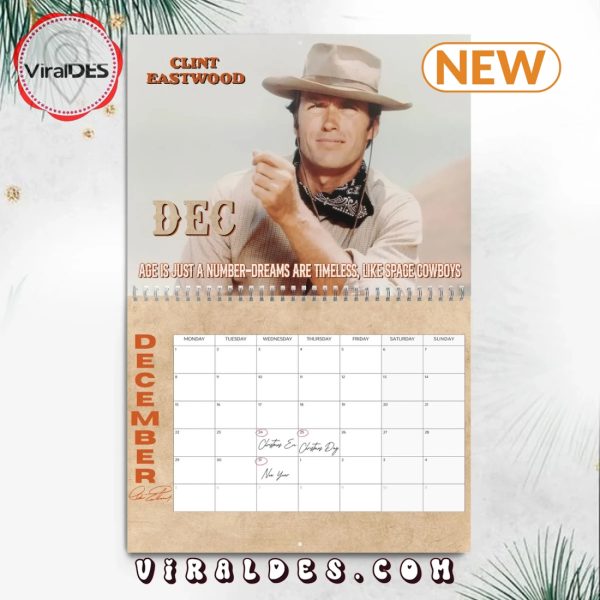 Clint Eastwood 2025 Happy New Year Calendar