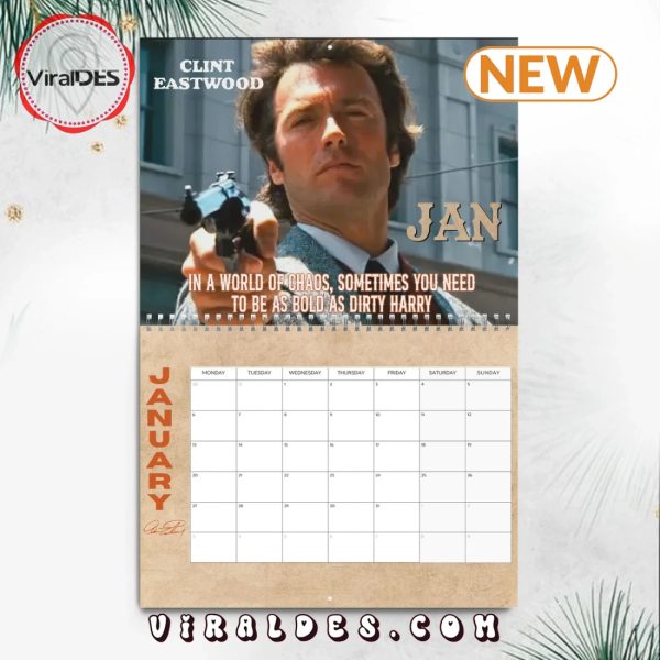 Clint Eastwood 2025 Happy New Year Calendar