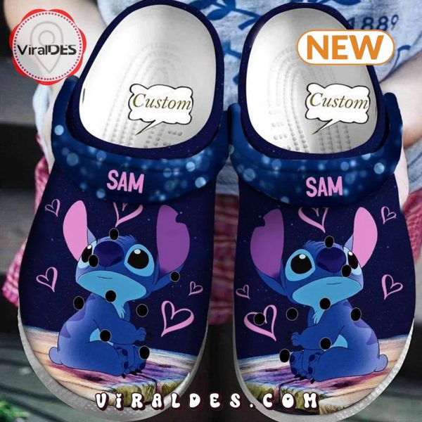 Custom Name Stitch Crocs Clogs Shoes