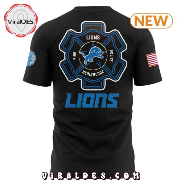 Detroit Lions 2024 Firefighter Appreciation T-Shirt, Cap