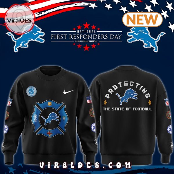 Detroit Lions NFL First Responders Day Hoodie