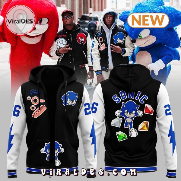 Detroit Lions Sonic x Knuckles White Hoodie